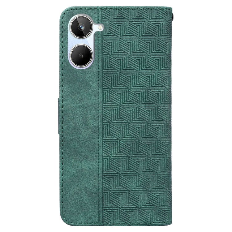 For Realme 10 4G Geometric Embossed Leather Phone Case