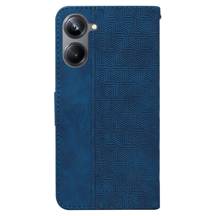 For Realme 10 Pro 5G Geometric Embossed Leather Phone Case