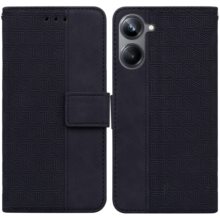 For Realme 10 Pro 5G Geometric Embossed Leather Phone Case