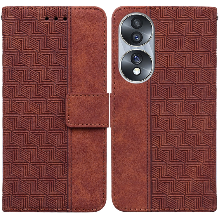 For Honor 70 Geometric Embossed Leather Phone Case