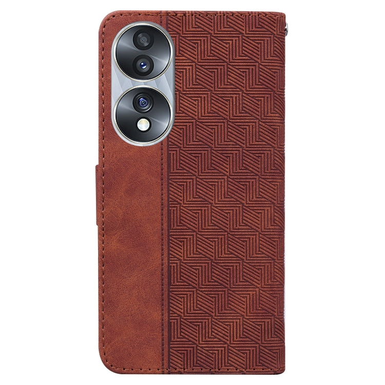 For Honor 70 Geometric Embossed Leather Phone Case