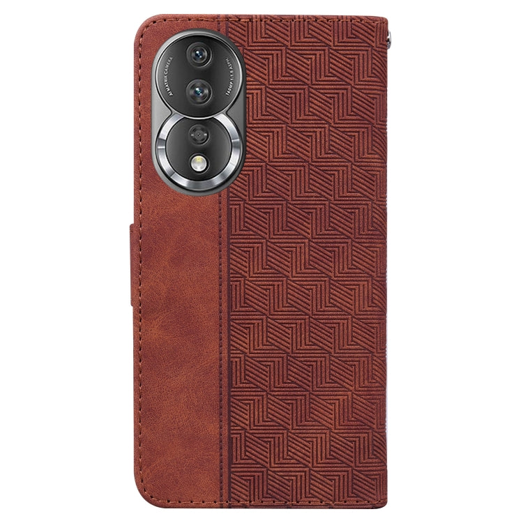 For Honor 80 Geometric Embossed Leather Phone Case