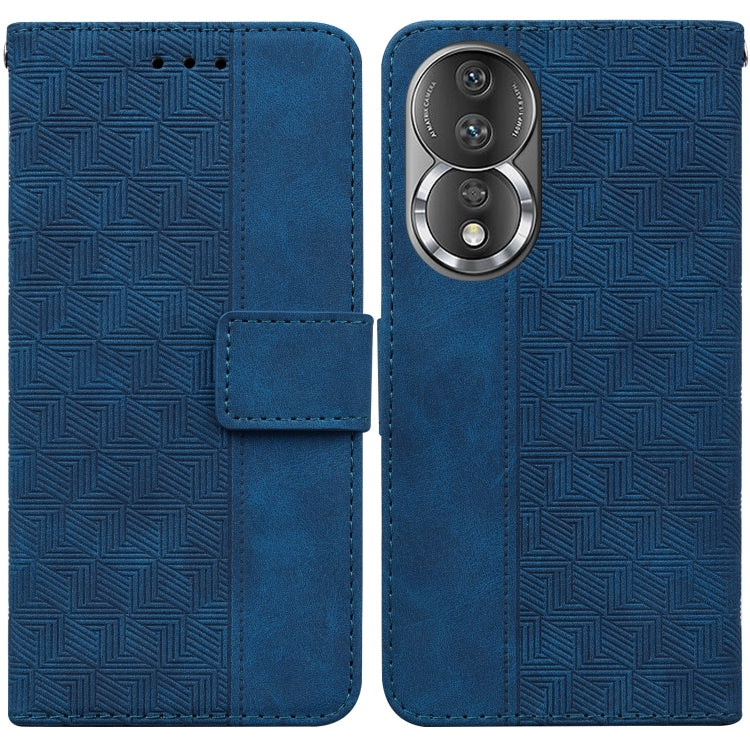 For Honor 80 Geometric Embossed Leather Phone Case