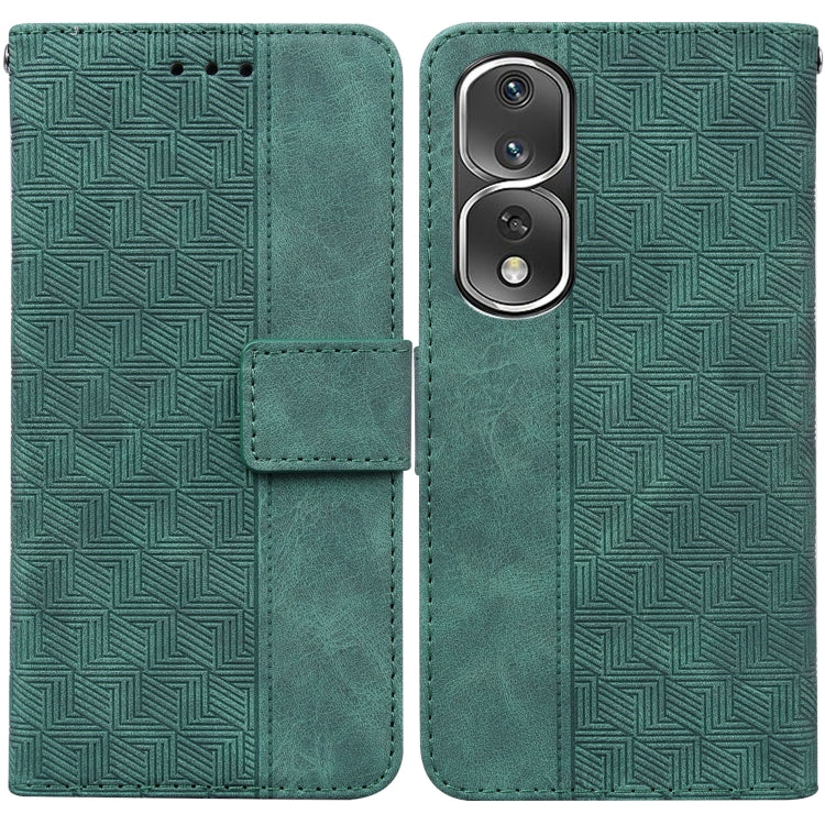For Honor 80 Pro Geometric Embossed Leather Phone Case