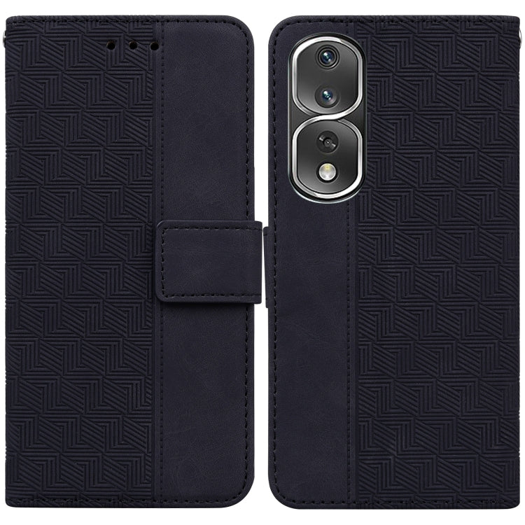 For Honor 80 Pro Geometric Embossed Leather Phone Case