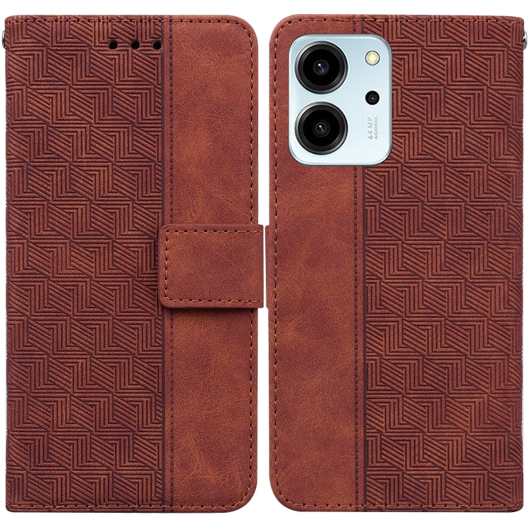 For Honor 80 SE Geometric Embossed Leather Phone Case