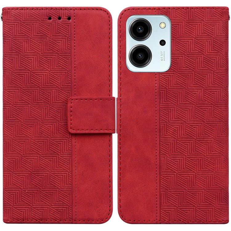 For Honor 80 SE Geometric Embossed Leather Phone Case