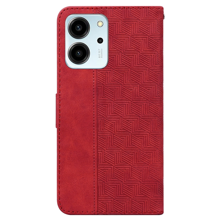 For Honor 80 SE Geometric Embossed Leather Phone Case