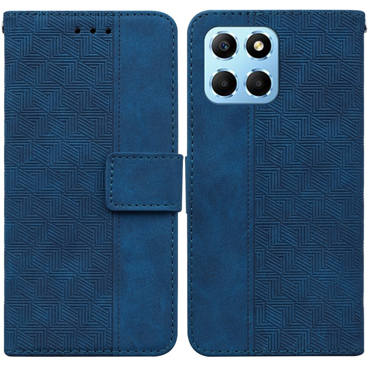 For Honor X8 5G Geometric Embossed Leather Phone Case
