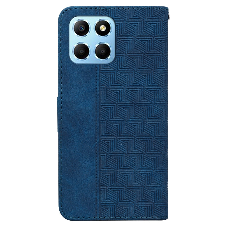 For Honor X8 5G Geometric Embossed Leather Phone Case