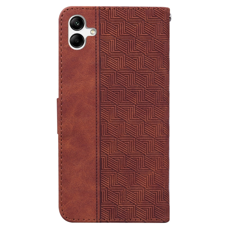 For Samsung Galaxy A04e / F04 / M04 Geometric Embossed Leather Phone Case