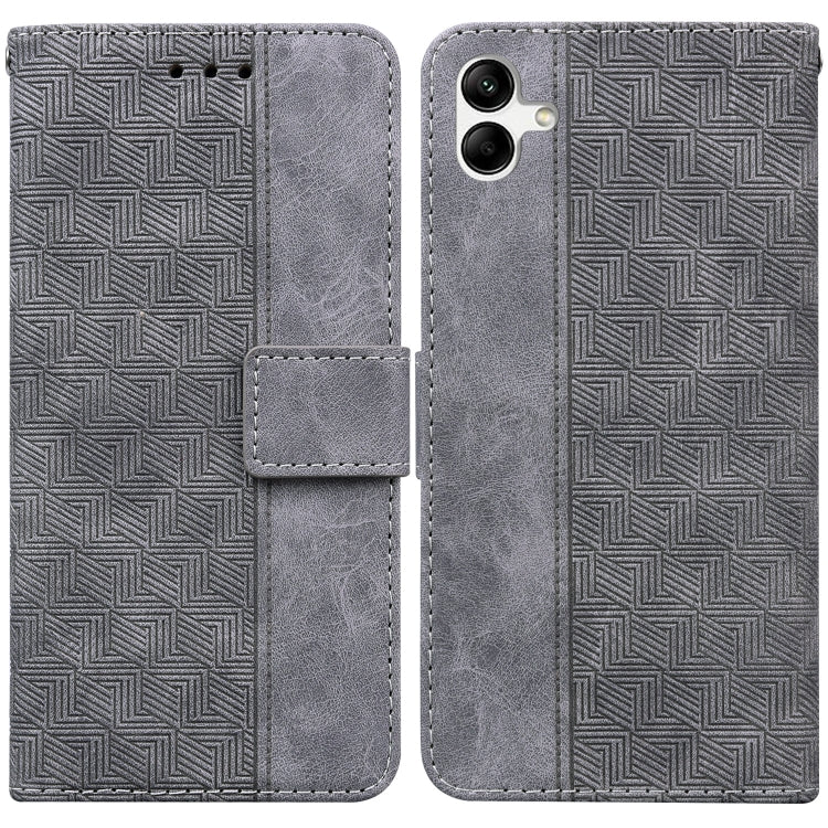 For Samsung Galaxy A04e / F04 / M04 Geometric Embossed Leather Phone Case