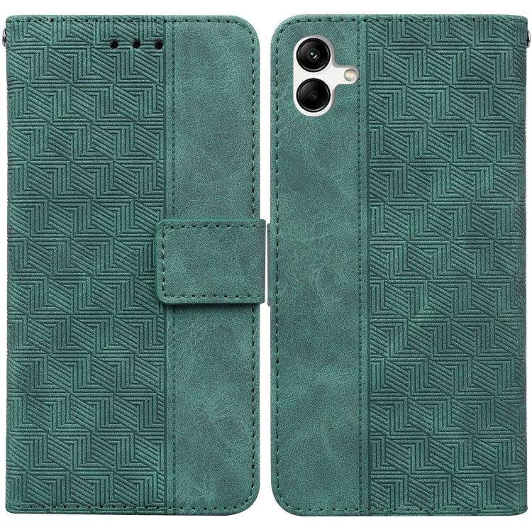 For Samsung Galaxy A04e / F04 / M04 Geometric Embossed Leather Phone Case