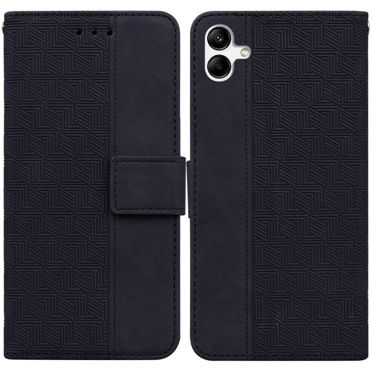 For Samsung Galaxy A04e / F04 / M04 Geometric Embossed Leather Phone Case