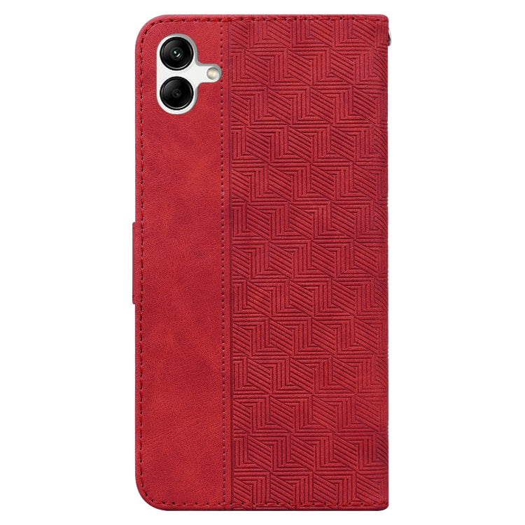 For Samsung Galaxy A04e / F04 / M04 Geometric Embossed Leather Phone Case