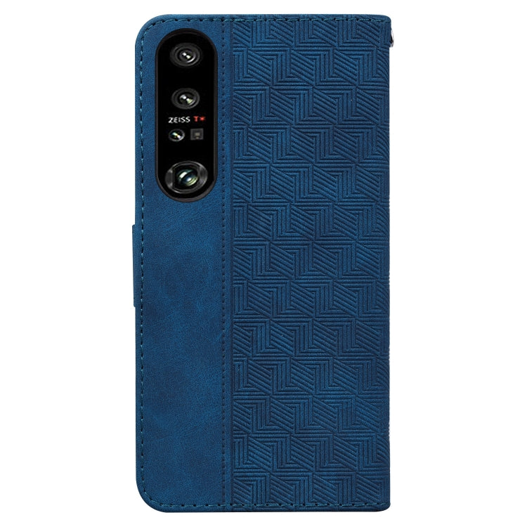 For Sony Xperia 1 IV 2023 Geometric Embossed Leather Phone Case