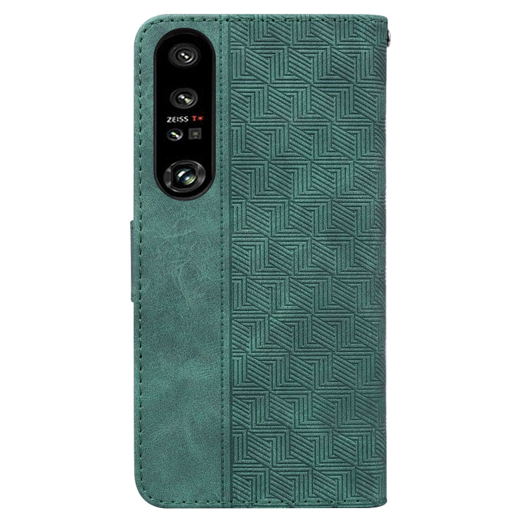 For Sony Xperia 1 IV 2023 Geometric Embossed Leather Phone Case
