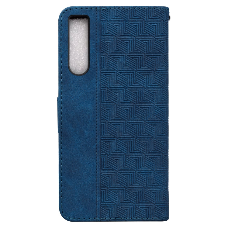 For Sony Xperia 10 IV 2023 Geometric Embossed Leather Phone Case