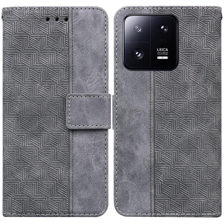 For Xiaomi 13 Pro Geometric Embossed Leather Phone Case