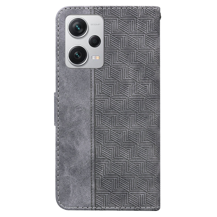 For Xiaomi Redmi Note 12 Pro+ Geometric Embossed Leather Phone Case