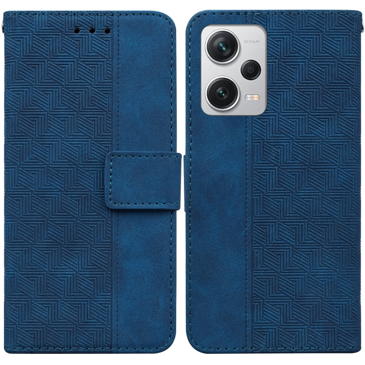 For Xiaomi Redmi Note 12 Pro+ Geometric Embossed Leather Phone Case