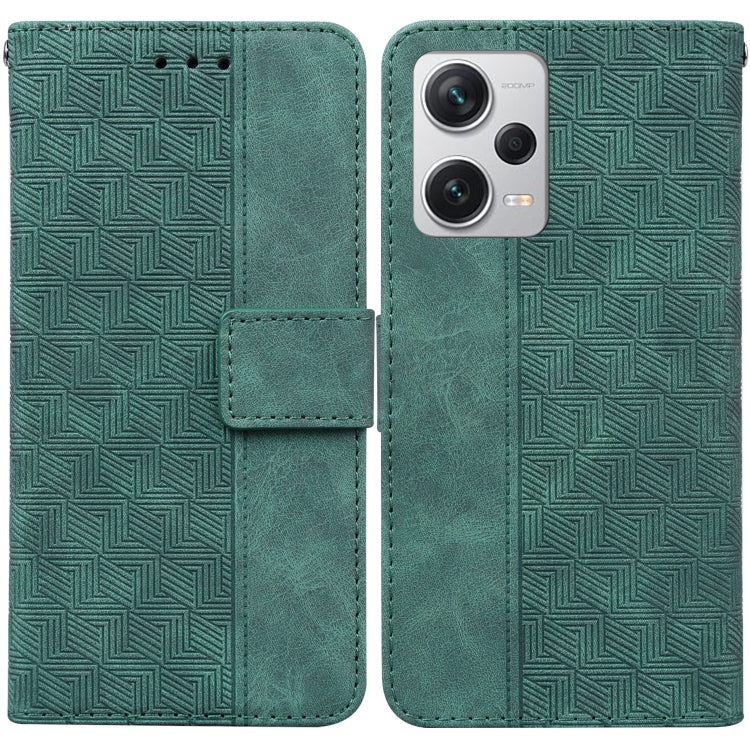 For Xiaomi Redmi Note 12 Pro+ Geometric Embossed Leather Phone Case