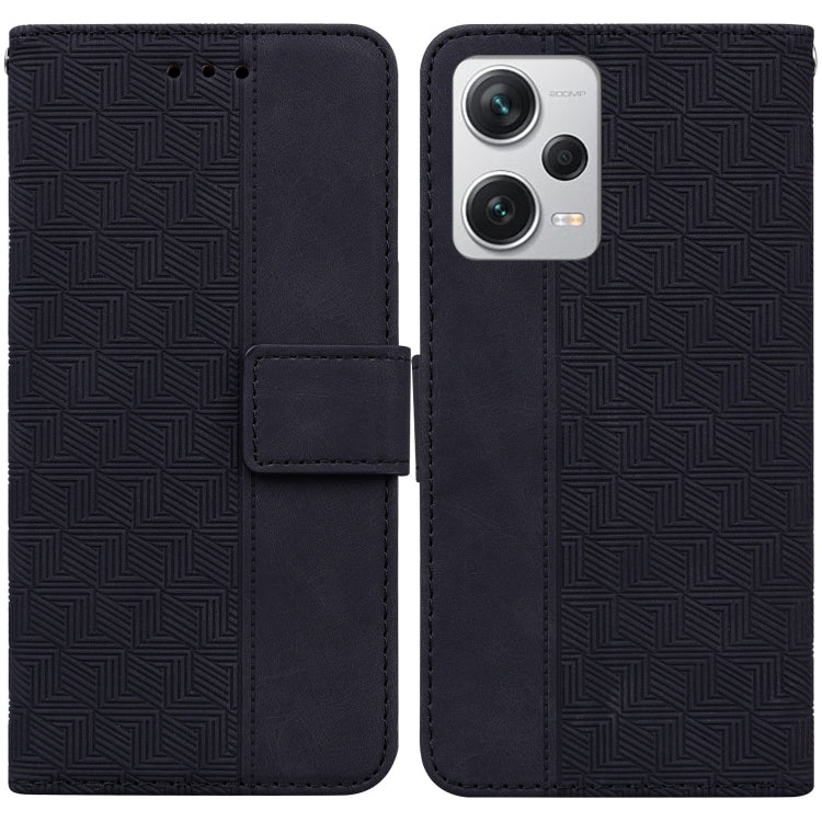 For Xiaomi Redmi Note 12 Pro+ Geometric Embossed Leather Phone Case