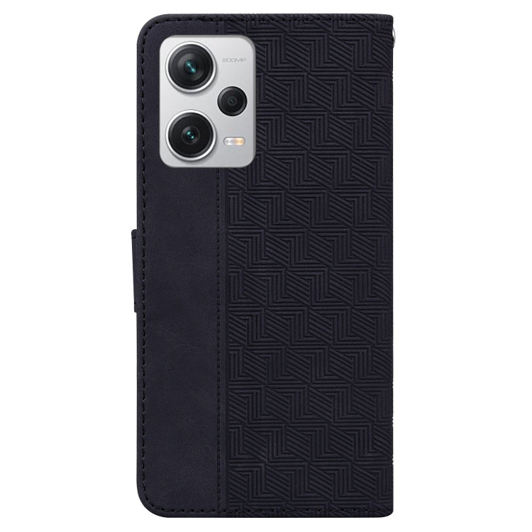 For Xiaomi Redmi Note 12 Pro+ Geometric Embossed Leather Phone Case