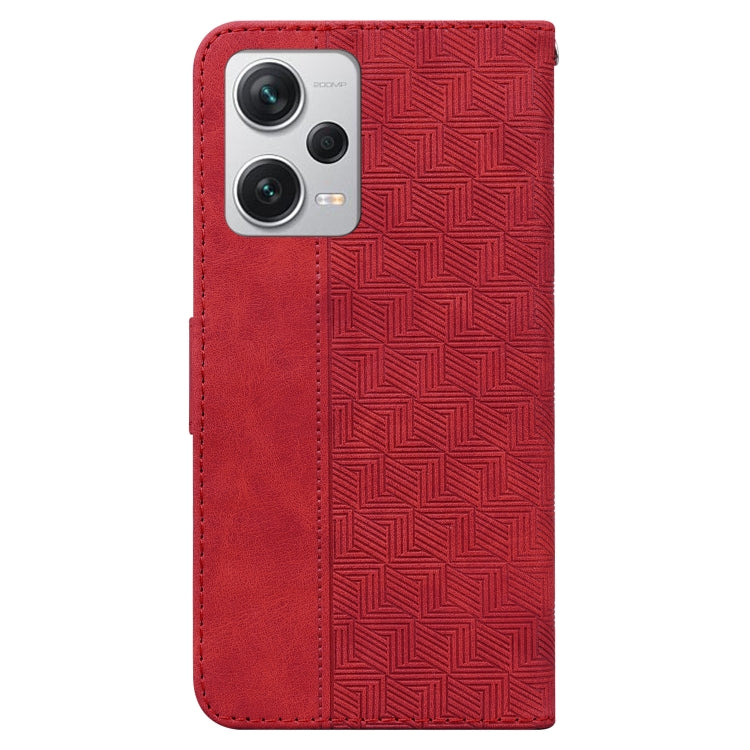 For Xiaomi Redmi Note 12 Pro+ Geometric Embossed Leather Phone Case