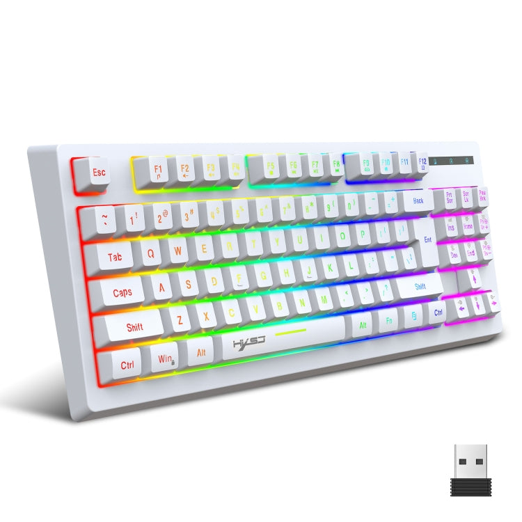 HXSJ L100 87 Keys RGB Backlit Film 2.4G Wireless Keyboard