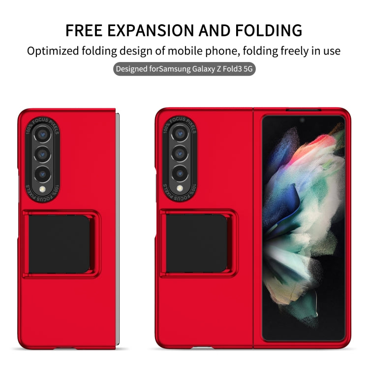For Samsung Galaxy Z Fold3 5G Three-dimensional Folding Holder PC Phone Case