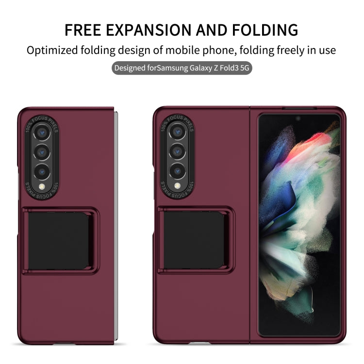 For Samsung Galaxy Z Fold3 5G Three-dimensional Folding Holder PC Phone Case
