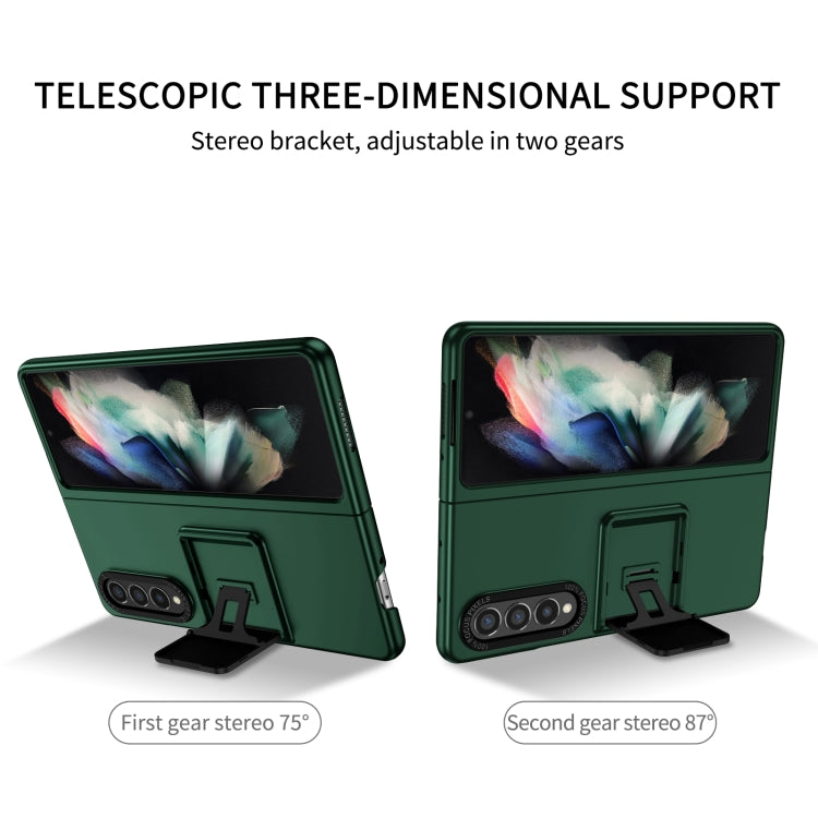 For Samsung Galaxy Z Fold3 5G Three-dimensional Folding Holder PC Phone Case