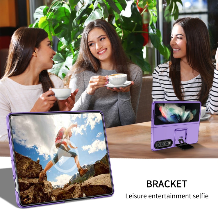 For Samsung Galaxy Z Fold3 5G Three-dimensional Folding Holder PC Phone Case