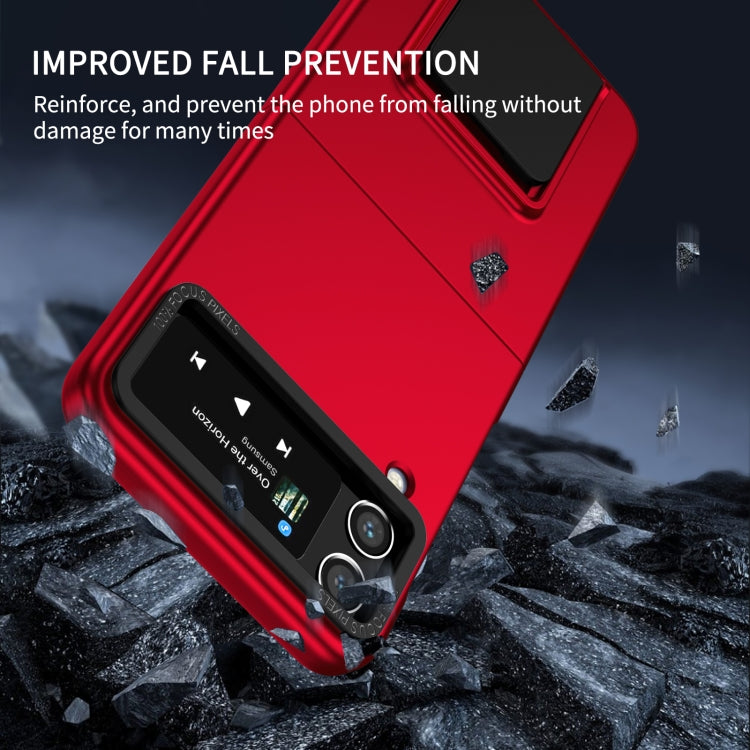 For Samsung Galaxy Z Flip4 5G Three-dimensional Folding Holder PC Phone Case