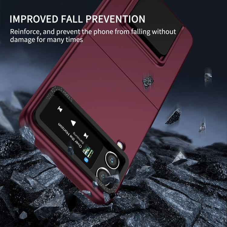 For Samsung Galaxy Z Flip4 5G Three-dimensional Folding Holder PC Phone Case