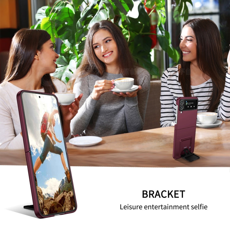 For Samsung Galaxy Z Flip4 5G Three-dimensional Folding Holder PC Phone Case