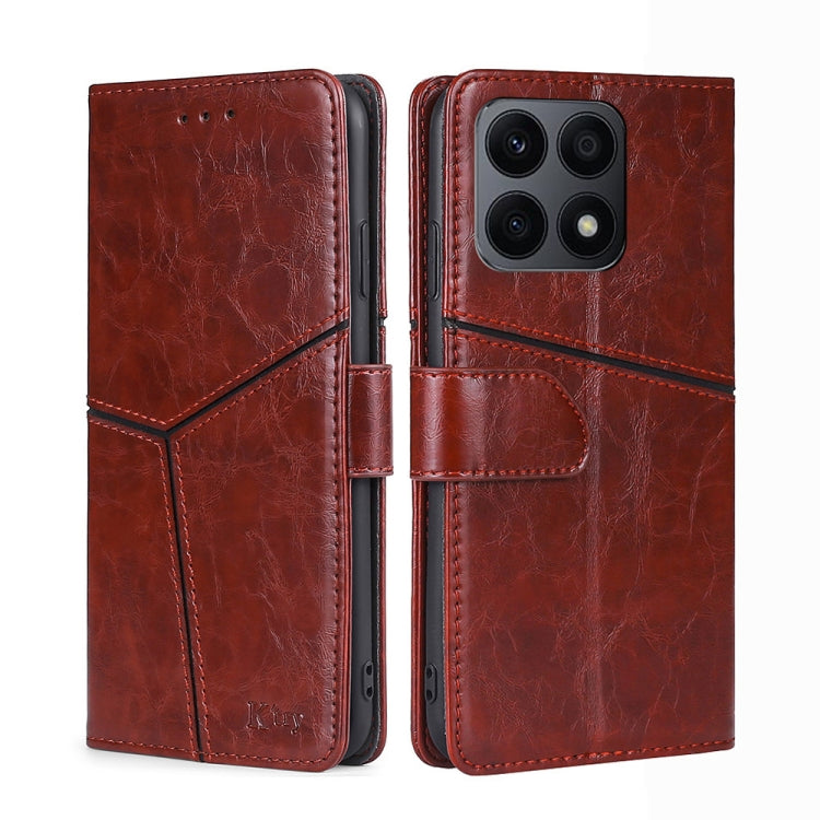 For Honor X8A Geometric Stitching Horizontal Flip Leather Phone Case