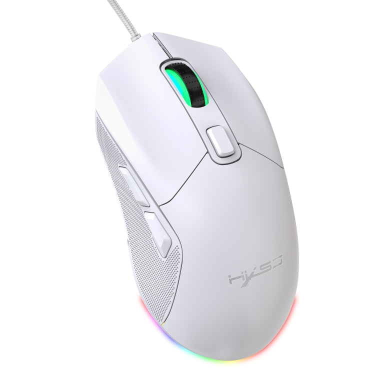 HXSJ X300 7200DPI RGB Backlight Interchangeable Back Cover Hole Gaming Wired Mouse