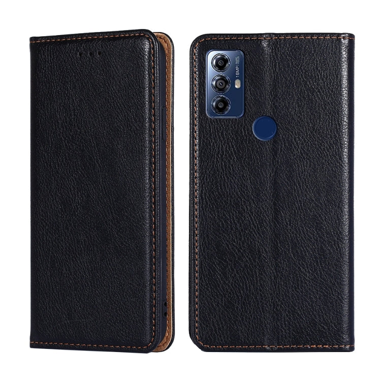 For Motorola Moto G Play 2023 Gloss Oil Solid Color Magnetic Leather Phone Case