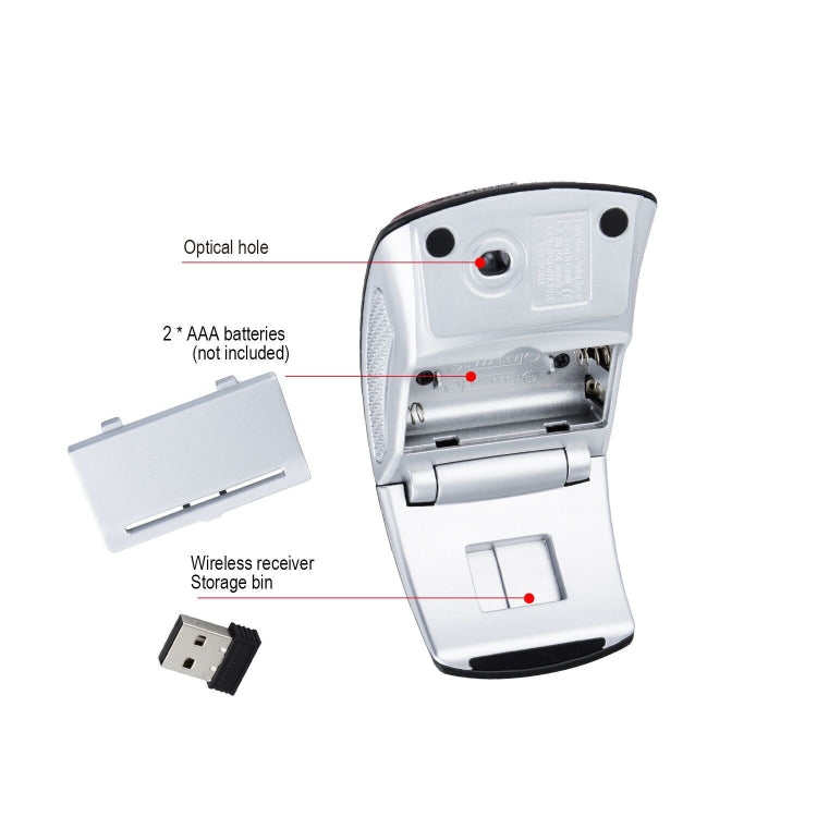 HXSJ ZD-01 1600DPI 2.4GHz Wireless Foldable Mouse