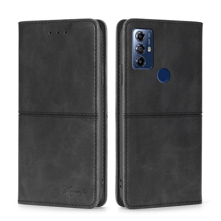 For Motorola Moto G Play 2023 Cow Texture Magnetic Horizontal Flip Leather Phone Case