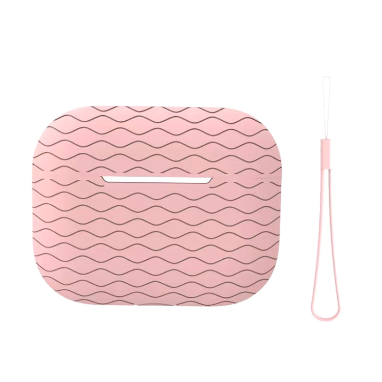 For AirPods Pro 2 Wave Pattern Silicone Earphone Case