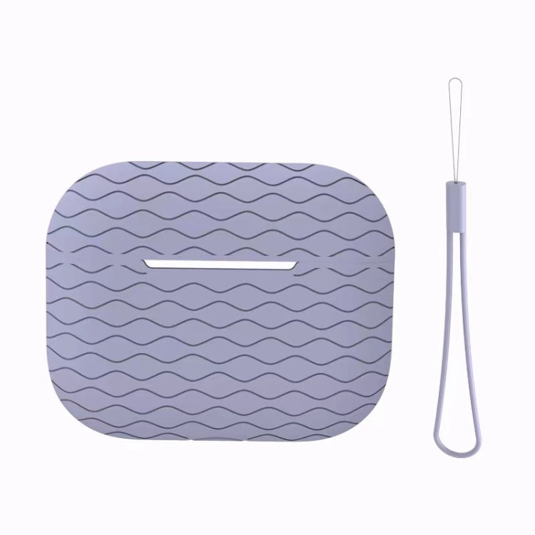 For AirPods Pro 2 Wave Pattern Silicone Earphone Case