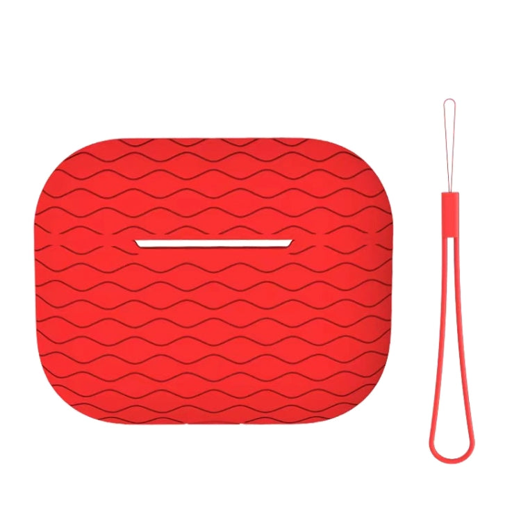 For AirPods Pro 2 Wave Pattern Silicone Earphone Case
