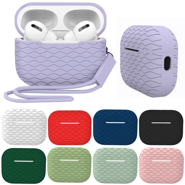 For AirPods Pro 2 Wave Pattern Silicone Earphone Case