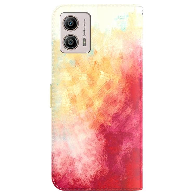 For Motorola Moto G13 / G23 / G53 Watercolor Pattern Flip Leather Phone Case