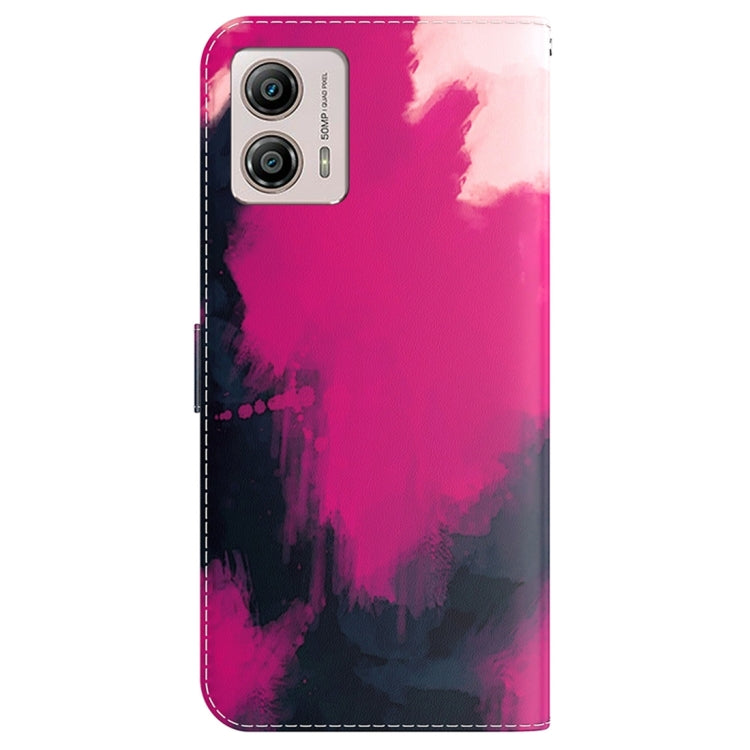 For Motorola Moto G13 / G23 / G53 Watercolor Pattern Flip Leather Phone Case