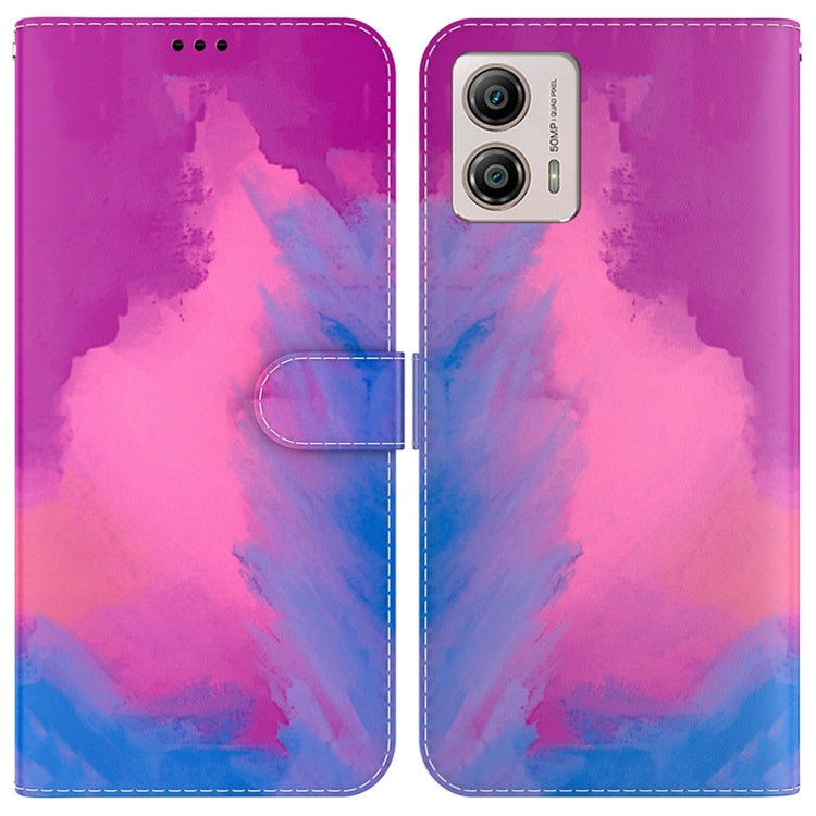 For Motorola Moto G13 / G23 / G53 Watercolor Pattern Flip Leather Phone Case