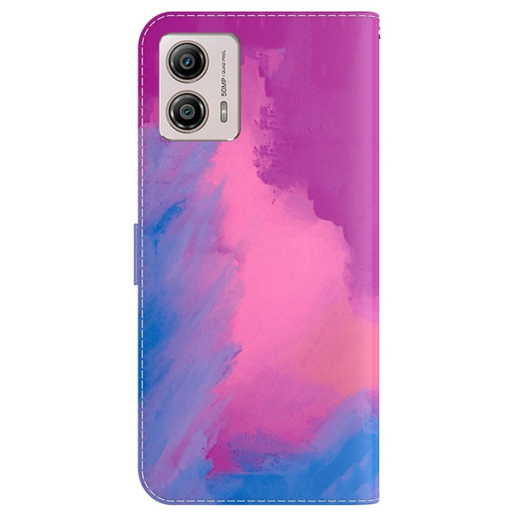 For Motorola Moto G13 / G23 / G53 Watercolor Pattern Flip Leather Phone Case